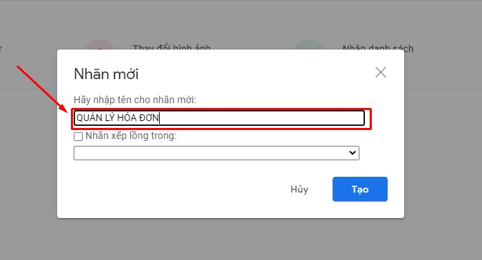 quản lý hóa đơn bằng gmail