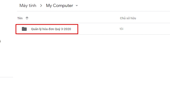 Quản lý hóa đơn điện tử với google drive