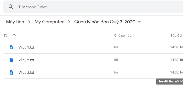 Quản lý hóa đơn điện tử với google drive