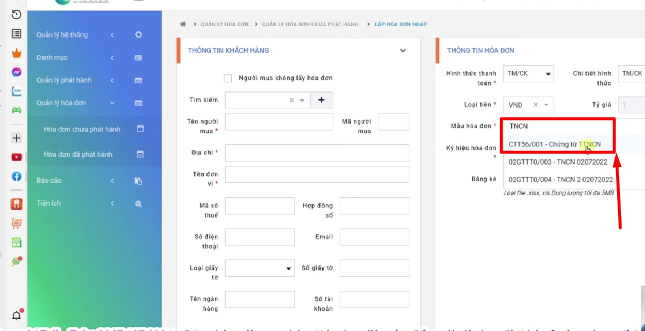 Chọn mẫu chứng từ thuế tncn điện tử phù hợp