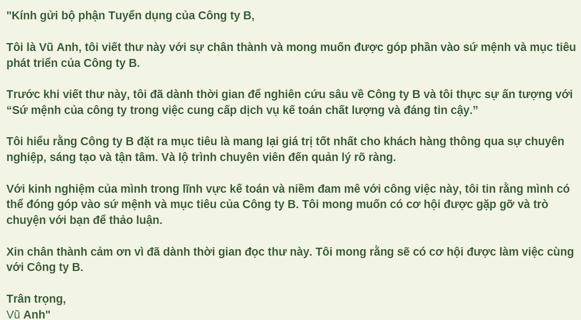 Cách viết đơn xin việc thông qua email